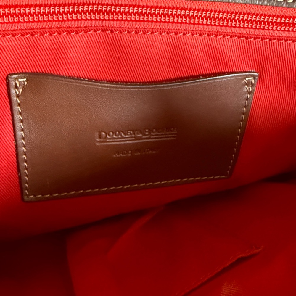 DOONEY & BOURKE STYLISH MED SIZE LEATHER HANDBAG FUNCTIONAL ELEGANT CLASSIC VTG - Picture 9 of 12